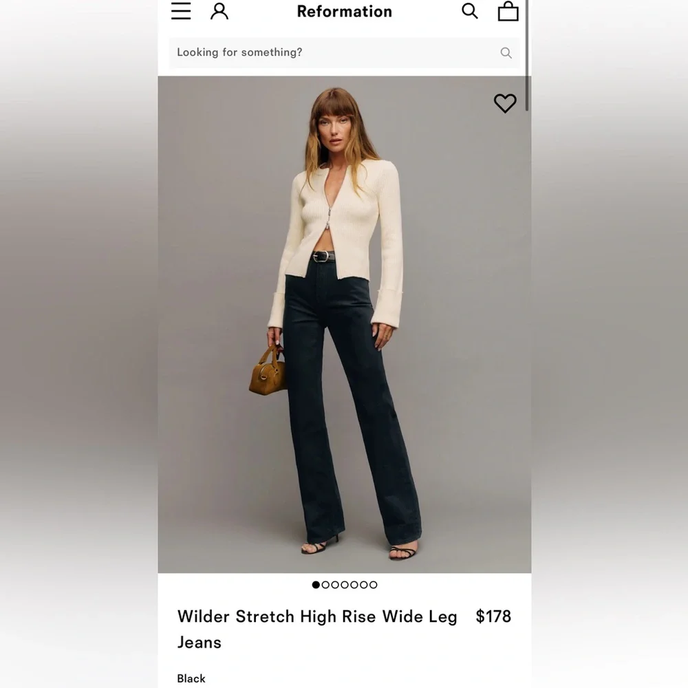 Reformation Wilder Stretch High Rise Wide Leg Jeans - Picture 8 of 14